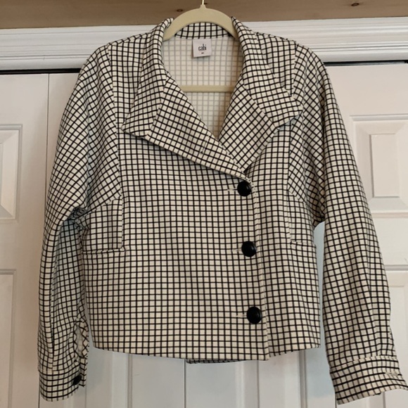 CAbi Windowpane Ponte XS Jacket and Size 2 Trousers - Picture 3 of 6